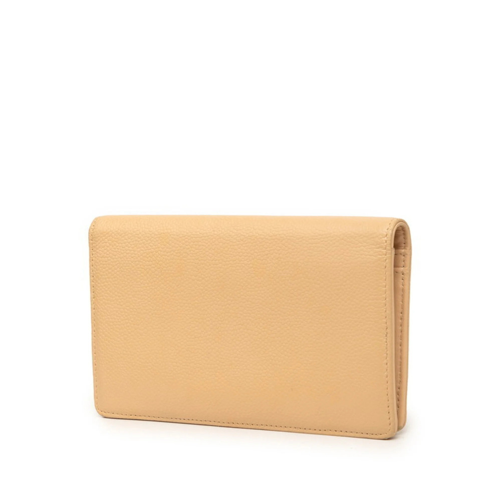 CHANEL Cream Caviar Leather Logo Wallet - Picture 2 of 7